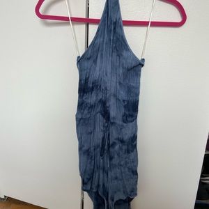 Blue tie dye romper
